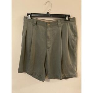 Tommy Bahama Dress Shorts Relax Mens Size‎ 34 100% Silk Olive Green